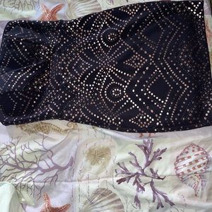 Jump apparel XS strapless bodycon black and rose gold dress